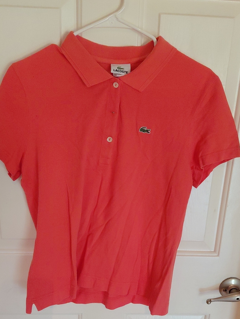 Lacoste Coral Pink Girls' Polo Shirt